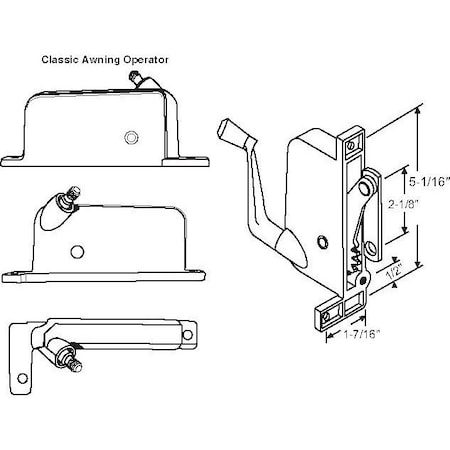 Strybuc Awning Operator Mill 41-233P HD